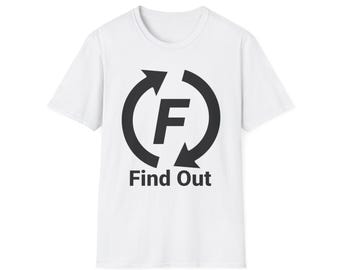 Finden Sie Kreis Pfeile F Logo T-Shirt | Modernes geometrisches Design