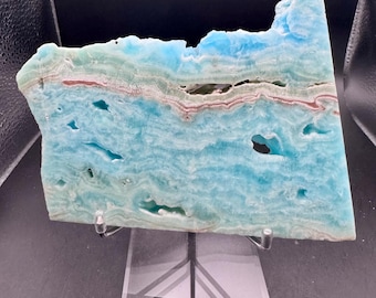 4.47” x 3” Hemimorphite Slab with Stand