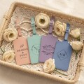 Personalized Wedding Luggage Tags for Guests, Custom Bulk Wedding Favors, Vegan Leather Wedding Gifts, Bridal Shower Gift, Party Favors product logo