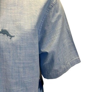 Tommy Bahama Men's Big Sky Blue Shirt Button Up Short Sleeve (S09) Gift image 6