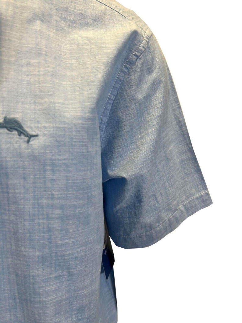 Tommy Bahama Men's Big Sky Blue Shirt Button Up Short Sleeve (S09) Gift image 6