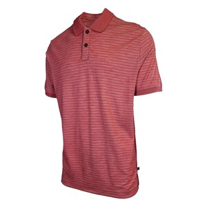 Tommy Bahama Men's DK Havana Pink Striped Performance Polo T-Shirt S/S (S07) Gift image 2