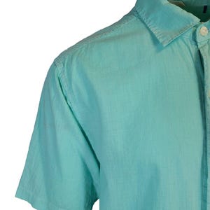 Tommy Bahama Men's Gentle Breeze Teal Green Shirt Logo Short Sleeve Button (S02) Gift image 5