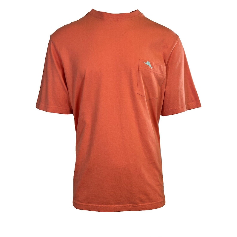 Tommy Bahama Men's DK Coral Orange T-Shirt Crew Neck Bali Skyline Tee (S22) Gift image 1