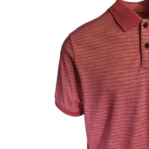Tommy Bahama Men's DK Havana Pink Striped Performance Polo T-Shirt S/S (S07) Gift image 8