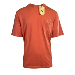 Tommy Bahama Men's DK Coral Orange T-Shirt Crew Neck Bali Skyline Tee (S22) Gift image 4