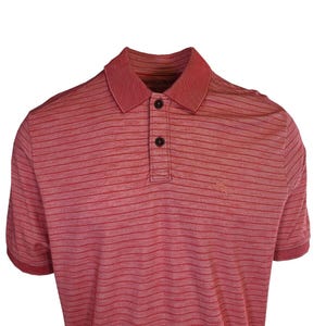 Tommy Bahama Men's DK Havana Pink Striped Performance Polo T-Shirt S/S (S07) Gift image 5