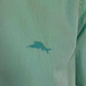 Tommy Bahama Men's Gentle Breeze Teal Green Shirt Logo Short Sleeve Button (S02) Gift image 8