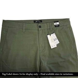 Pantalón Rip Curl para hombre, negro - verde oliva oscuro, estilo chino clásico de surf elástico (S01), (S02) Regalo imagen 3