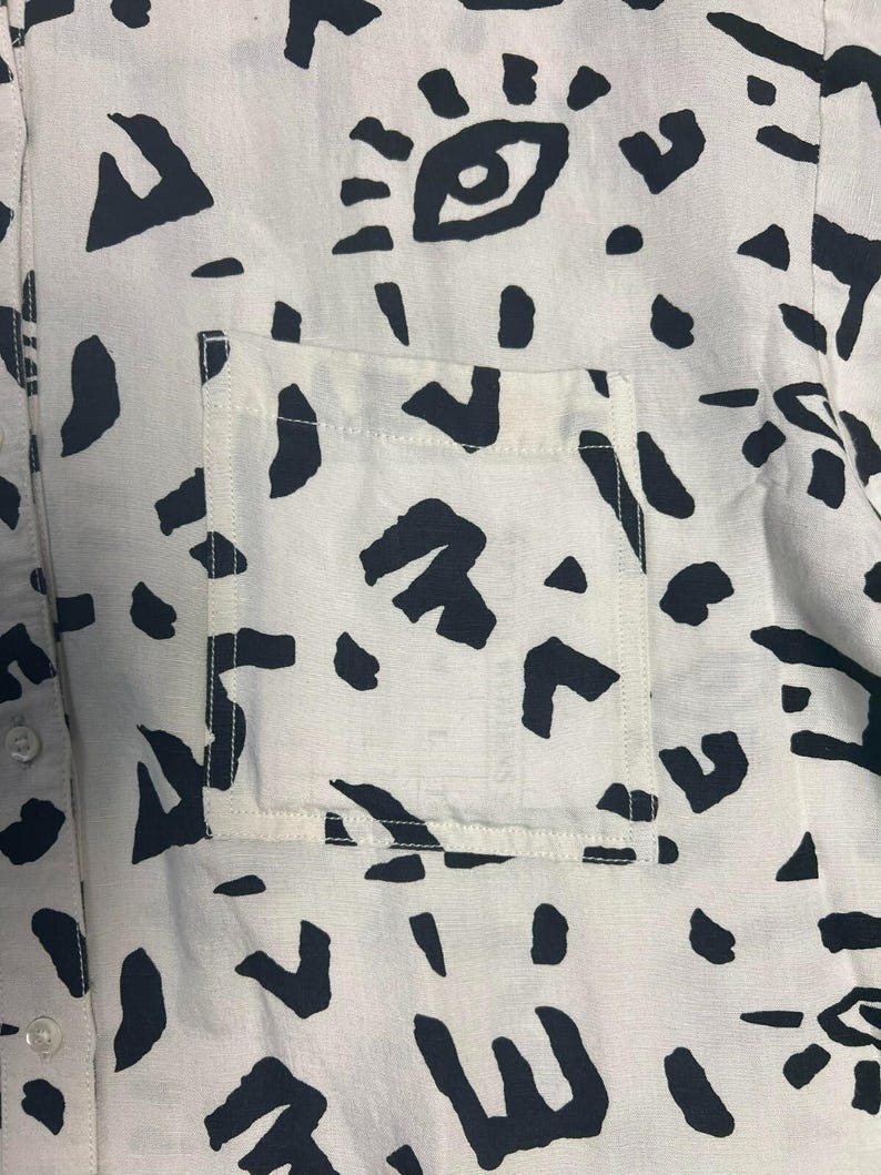 Camicia da donna Rip Curl color bianco sporco con stampa all-over "The Search" a maniche lunghe (S02) - Regalo immagine 6