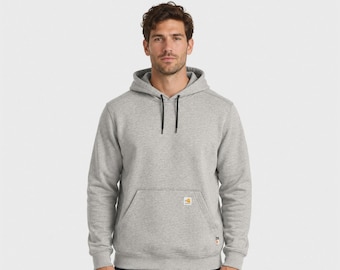 Carhartt FR Men's Heather Gray Sweatshirt Force Midweight Hooded Pullover (S42) Gift