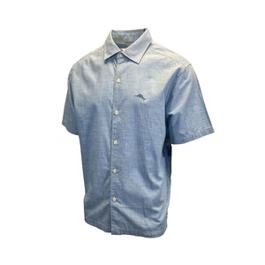 Tommy Bahama Men's Big Sky Blue Shirt Button Up Short Sleeve (S09) Gift image 2