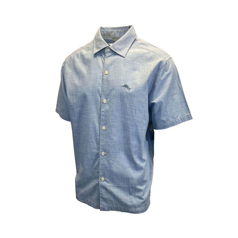 Tommy Bahama Men's Big Sky Blue Shirt Button Up Short Sleeve (S09) Gift image 2