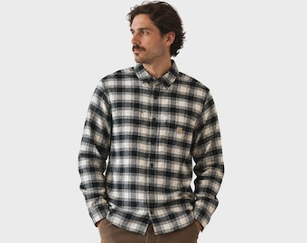 Carhartt Men's Malt/Black Shirt Rugged Flex Relaxed Fit Button Down L/S (356) Gift