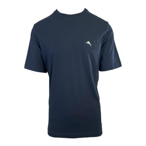 T-shirt girocollo da uomo Tommy Bahama blu navy con logo Bali Skyline blu (S53) - Regalo immagine 1