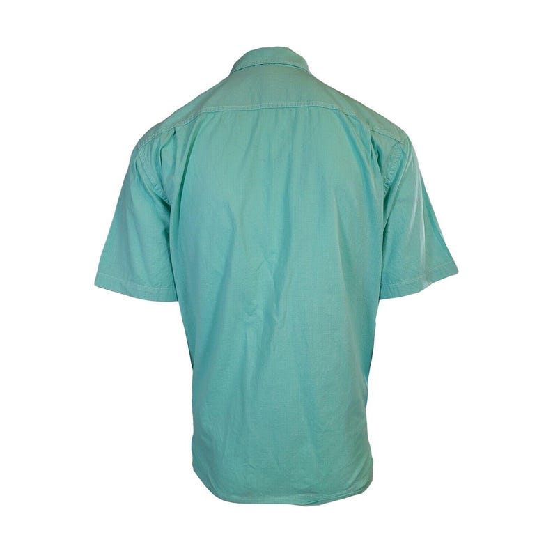Tommy Bahama Men's Gentle Breeze Teal Green Shirt Logo Short Sleeve Button (S02) Gift image 3