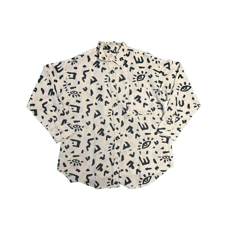 Camicia da donna Rip Curl color bianco sporco con stampa all-over "The Search" a maniche lunghe (S02) - Regalo immagine 1