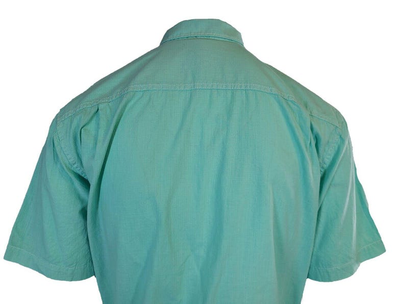 Tommy Bahama Men's Gentle Breeze Teal Green Shirt Logo Short Sleeve Button (S02) Gift image 9