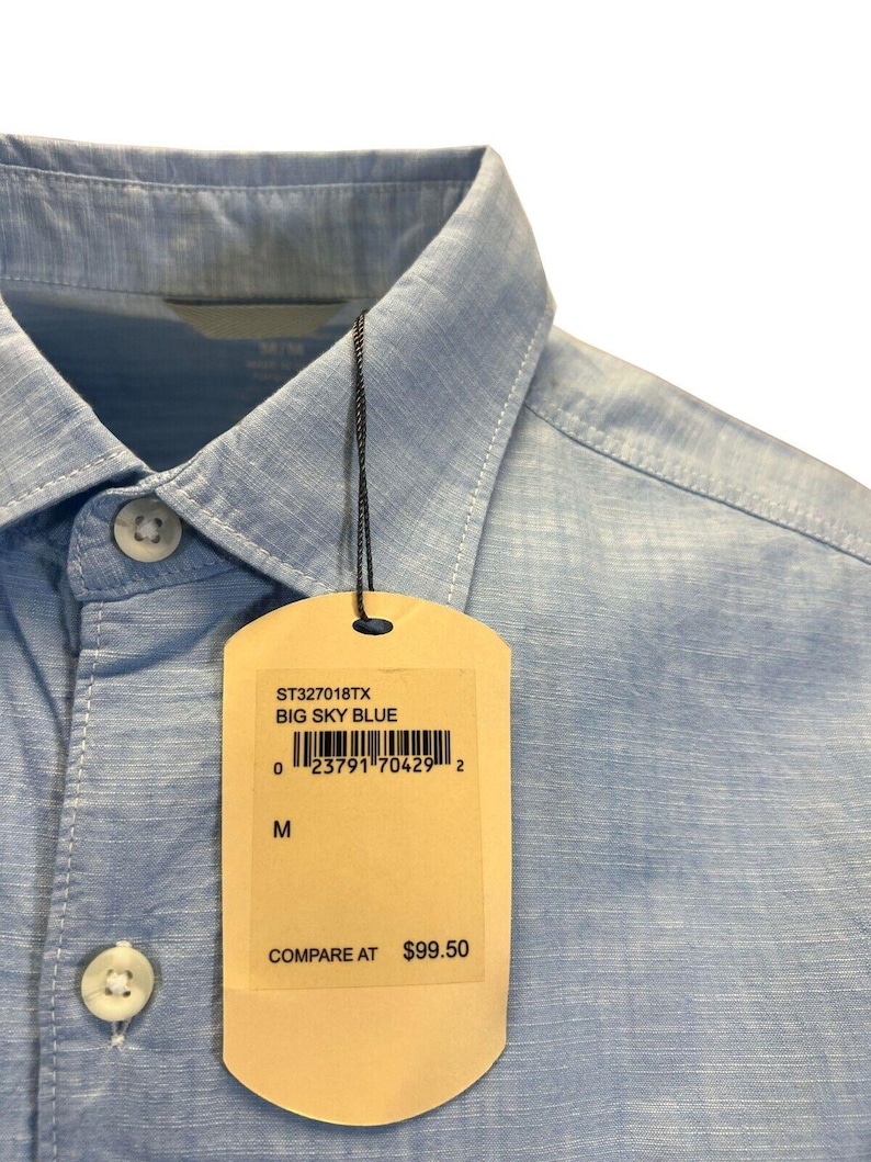 Tommy Bahama Men's Big Sky Blue Shirt Button Up Short Sleeve (S09) Gift image 5