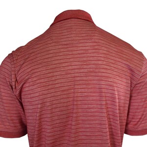 Tommy Bahama Men's DK Havana Pink Striped Performance Polo T-Shirt S/S (S07) Gift image 7