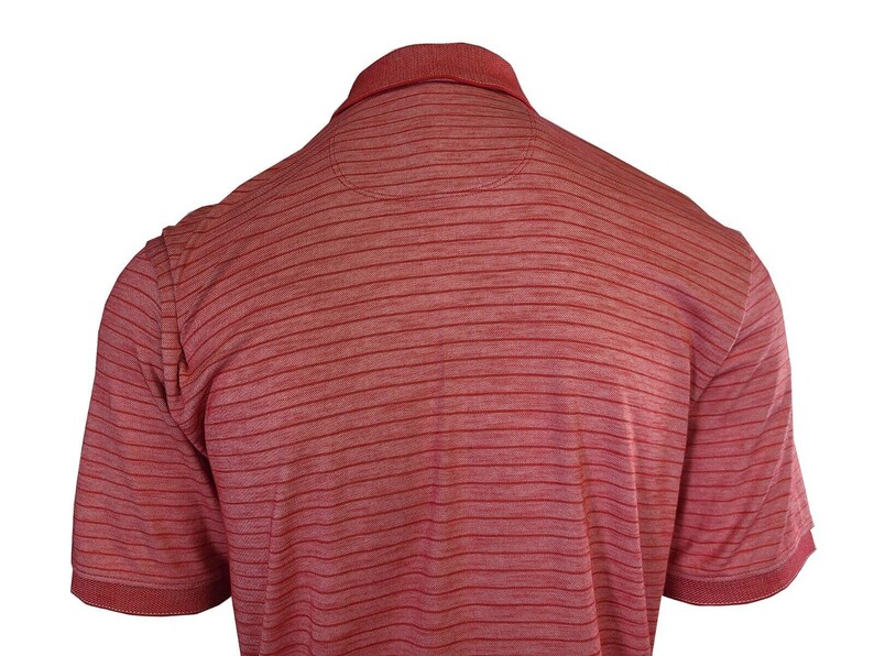 Tommy Bahama Men's DK Havana Pink Striped Performance Polo T-Shirt S/S (S07) Gift image 7