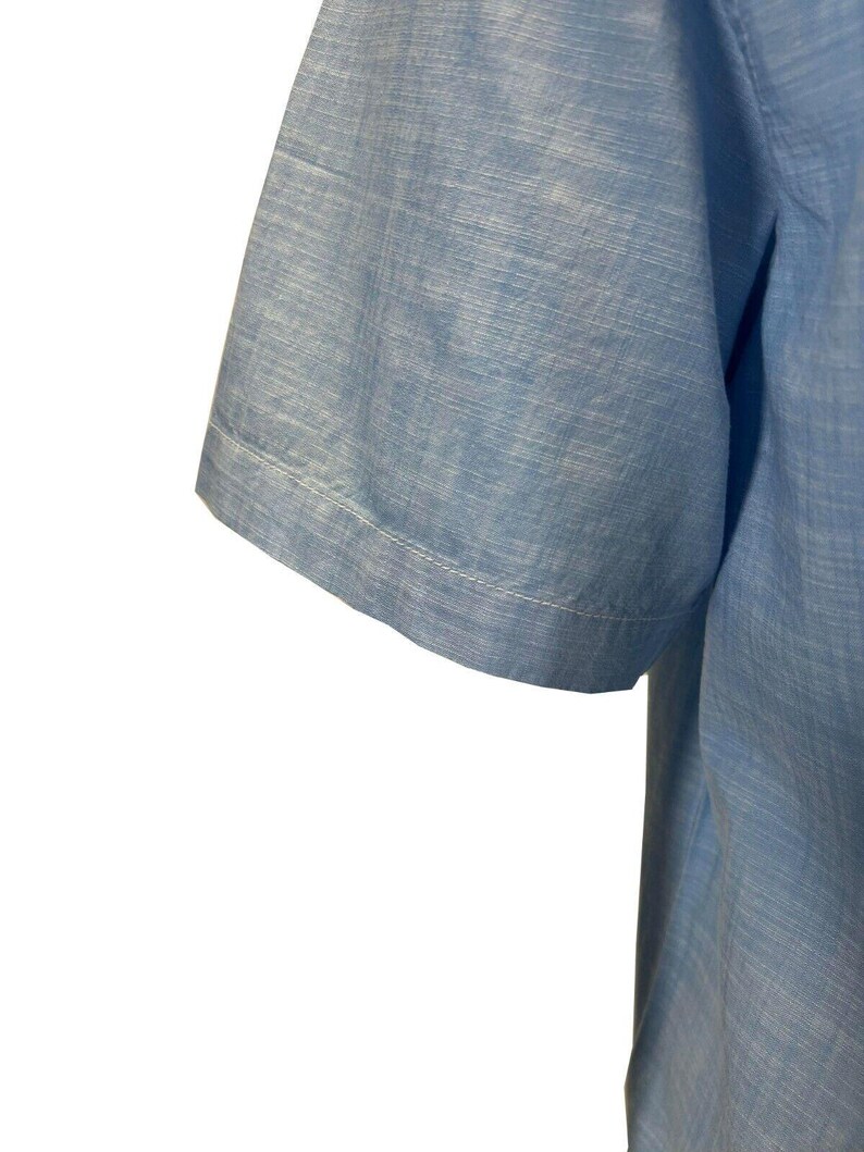 Tommy Bahama Men's Big Sky Blue Shirt Button Up Short Sleeve (S09) Gift image 8