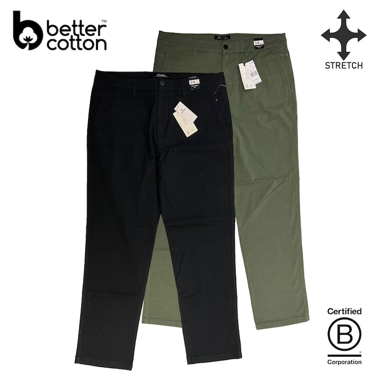 Pantalón Rip Curl para hombre, negro - verde oliva oscuro, estilo chino clásico de surf elástico (S01), (S02) Regalo imagen 1