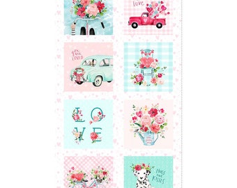 Valentine Panel, XOXO, Heatherlee Chan, Heart Fabric