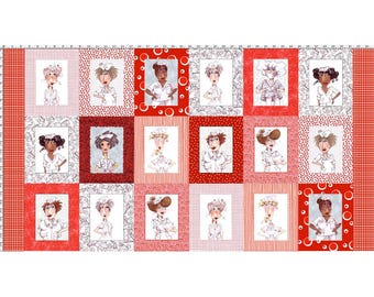 Nifty Nurses Fabric Panel, Medical Personnel Panel, Loralie Designs