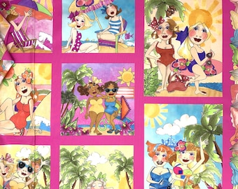 Wanna Beach Fabric Panel, Loralei Designs