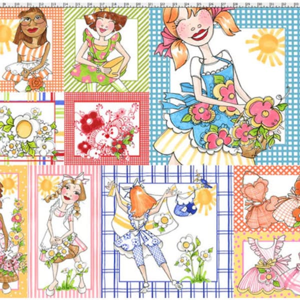 ApronEsque Fabric Panel, Loralei Designs, Vintage Aprons, Flowers, Yardage, 692135