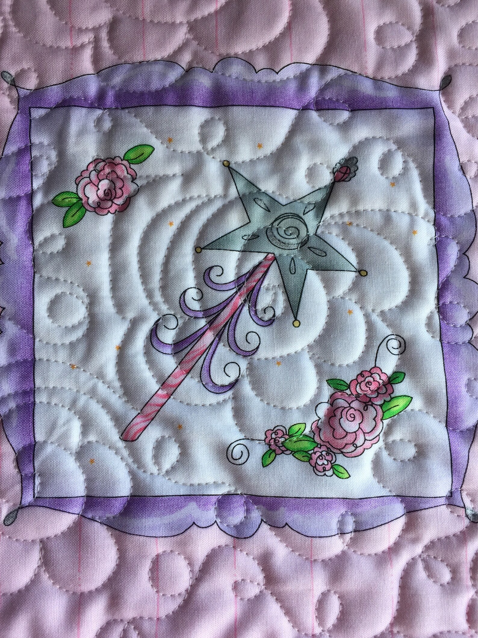 Baby Girl Quilt Blanket Princess Fairytale Pink White Etsy