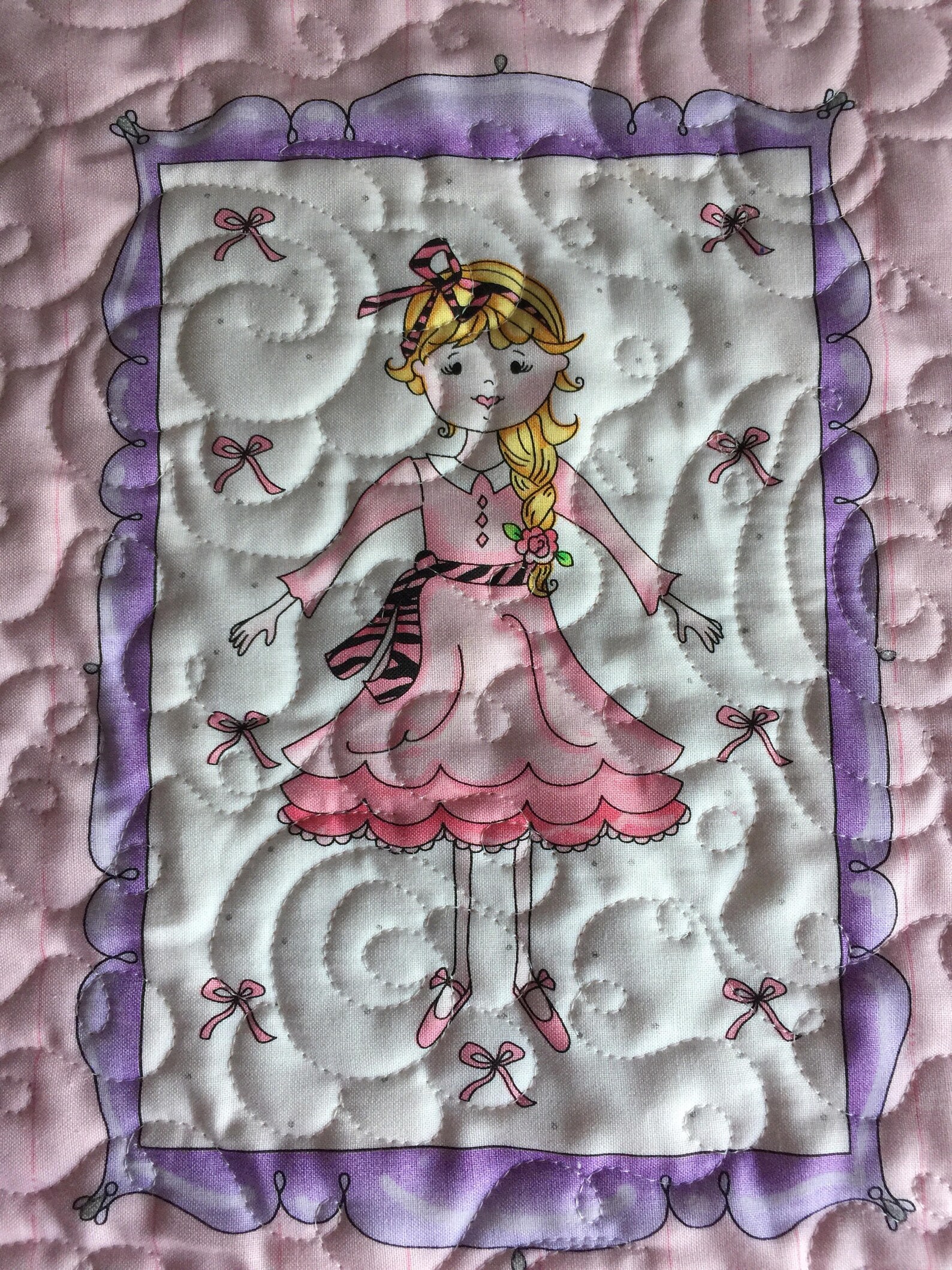 Baby Girl Quilt Blanket Princess Fairytale Pink White Etsy