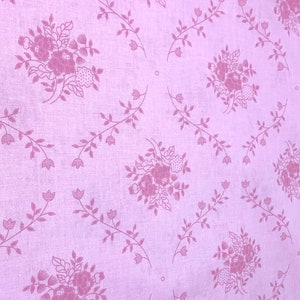 Light Pink Floral Bouquet Cotton Fabric - 108&quot; Wide Yardage