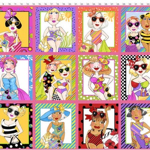 Beauty Beach Fabric Panel, Loralei Designs