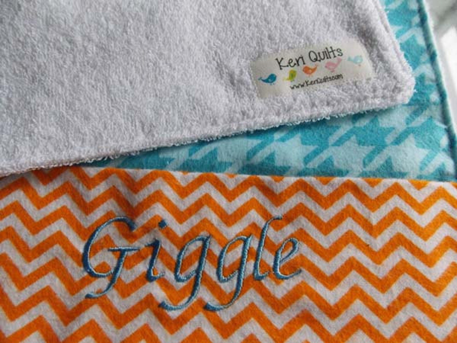 Baby Boy Burp Cloth With Pocket Set of 2 Flannel Terry Etsy