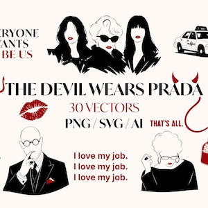 Devil Wears Prada Fashion Icons Vectors (SVG, PNG, AI)