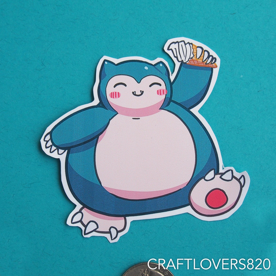 Chibi Snorlax Pokemon Stickers Psyduck Pokemon Stickers Etsy México