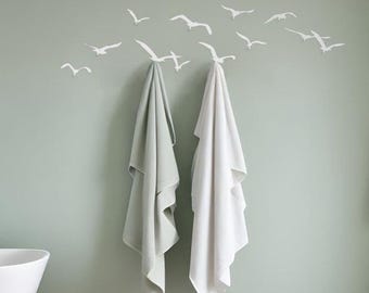 Wall Towels Hooks, Seagull Birds Hook, Entryway Farmhouse Stylish Rack