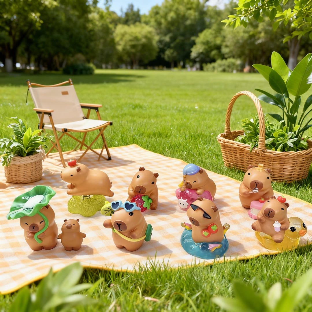 Adorable Capybara Blind Box, Daily Life Series Mini Figure Kawaii ...