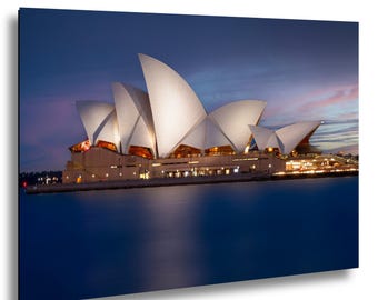 Sydney Opera House Twilight Print, Australia Harbor Coastal Wall Art