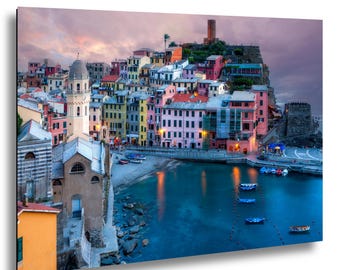 Vernazza Cinque Terre Italy Photography | Colorful Coastal Village Mediterranean Print