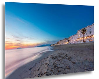 Sperlonga Italy Sunset Photography, Mediterranean Coastal Beach Art Print