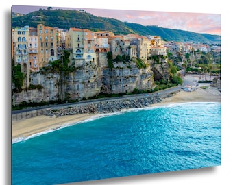 Tropea Italy Aerial Photography, Calabria Coastline Print, Mediterranean Beach Decor