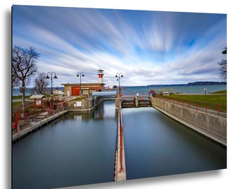 Madison Wisconsin Lake House Wall Art, Tenney Park Lock, Lake Mendota Print