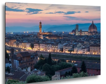 Florence Italy Print, Duomo Cathedral Arno River Sunset Photography, Tuscany Travel Décor