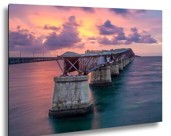 Bahia Honda Bridge Photography, Florida Keys Sunrise Coastal Art Print