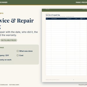 Checklista för säsongsunderhåll av hemmet, ifyllbar PDF, 56 uppgifter, månadskalender (digital nedladdning) bild 10