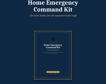 Home Emergency Binder, Fillable Command Center, Utility Tracker, Insurance Log (PDF)