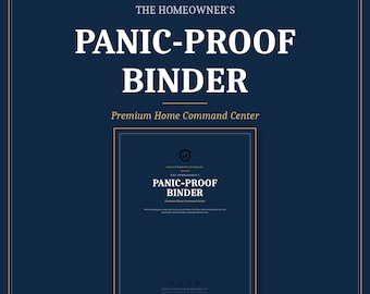 Homeowner Maintenance Binder | Emergency Planner, Contractor Quotes (Fillable PDF)